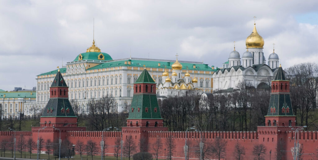 Grand Kremlin Palace and the cathedrals of the Kremlin in Moscow