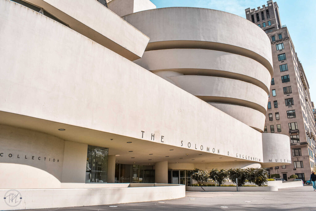 The front of the Guggenheim Museum in New York City NYC.