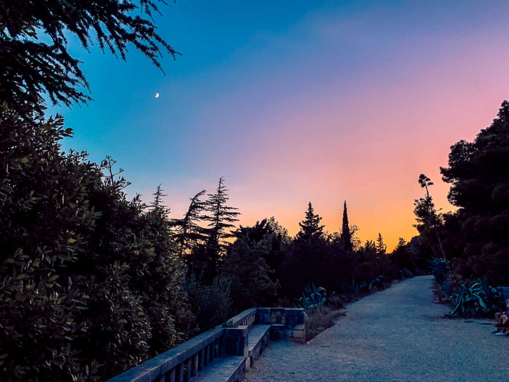 This is an image of sunset at Marjan Hill in Split, Croatia.