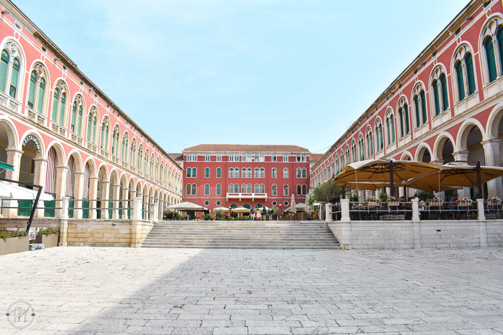 This is an image of Trg Republike in Split, Croatia.