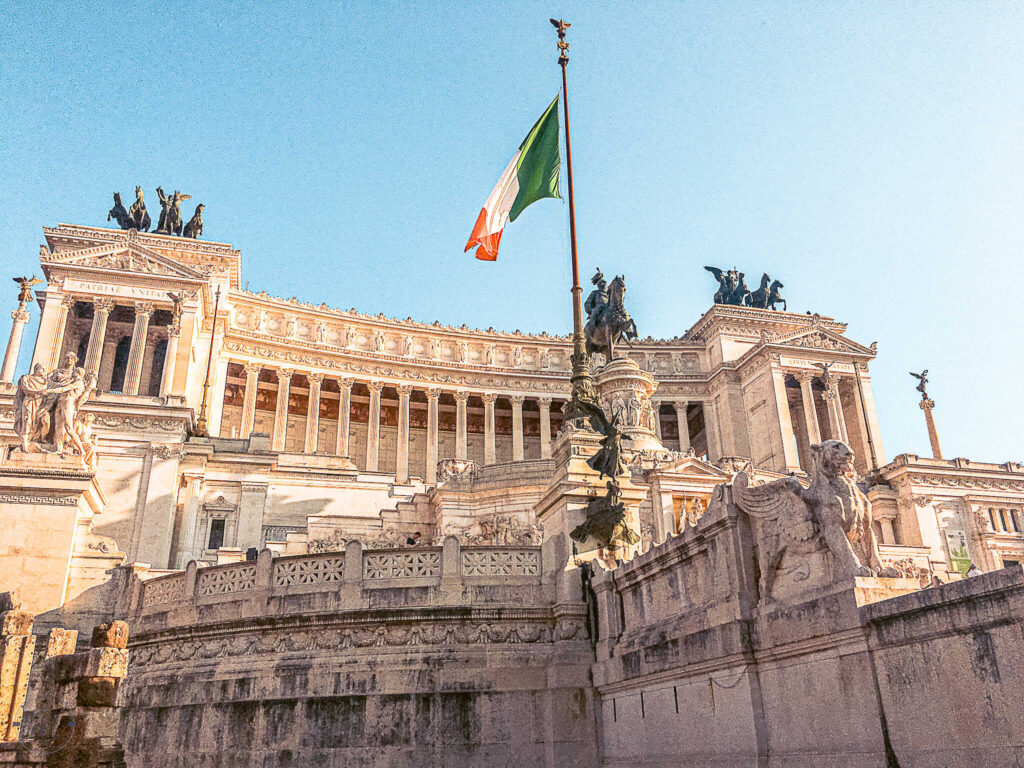 This is an image of the municipal building in Piazza Venezia in Rome, Italy.