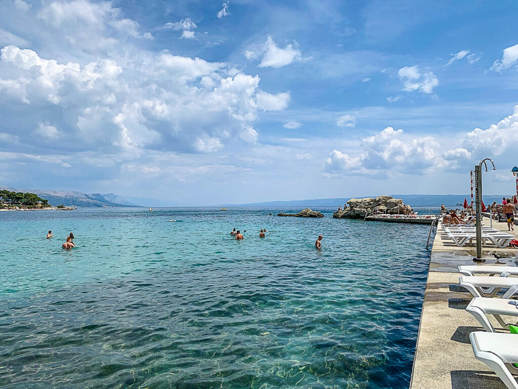 This is an image of one of the best beaches in Split, Croatia.