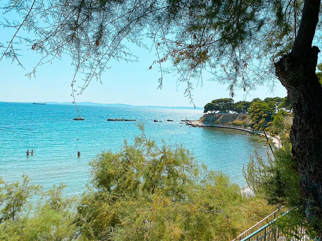 This is an image of Firule Beach in Split, Croatia.