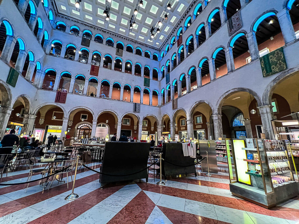 This is an image of inside Venice's luxury shopping mall.