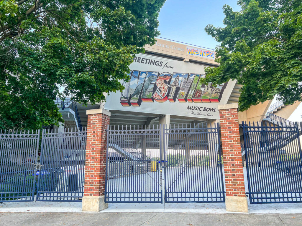 This is the entrance to the Westville bowl in New Haven Connecticut.